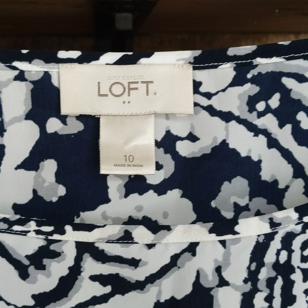 LOFT Lightweight Paisley Dress - Women's 10 - Picture 4 of 6